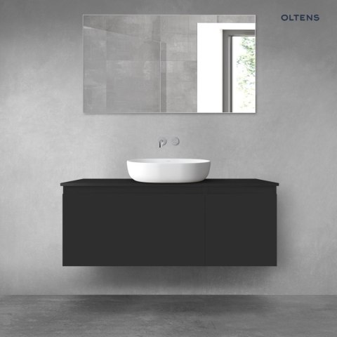 Vernal Oltens Vernal zestaw mebli łazienkowych 120 cm z blatem czarny mat 68250300 Vernal Oltens Vernal zestaw mebli łazienkowych 120 cm z blatem czarny mat 68250300