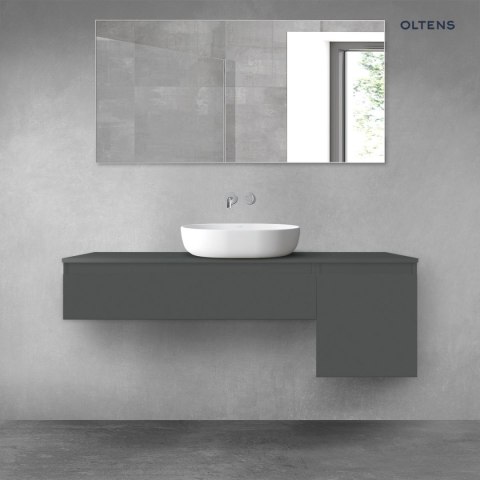 Vernal Oltens Vernal zestaw mebli łazienkowych 140 cm z blatem grafit mat 68280400 Vernal Oltens Vernal zestaw mebli łazienkowych 140 cm z blatem grafit mat 68280400