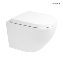 Hamnes Kort Zestaw Oltens Hamnes Kort miska WC wisząca PureRim SmartClean z deską wolnoopadającą biały 42534000