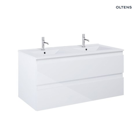 Vernal Oltens Vernal szafka 120 cm podumywalkowa wisząca z umywalką biały połysk 68464000 Vernal Oltens Vernal szafka 120 cm podumywalkowa wisząca z umywalką biały połysk 68464000