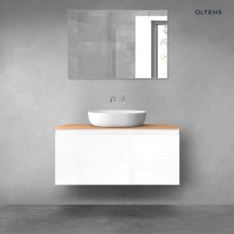 Vernal Oltens Vernal zestaw mebli łazienkowych 100 cm z blatem biały połysk/dąb 68251000