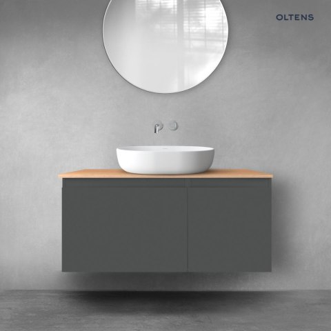 Vernal Oltens Vernal zestaw mebli łazienkowych 100 cm z blatem grafit mat/dąb 68251400 Vernal Oltens Vernal zestaw mebli łazienkowych 100 cm z blatem grafit mat/dąb 68251400