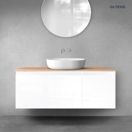 Vernal Oltens Vernal zestaw mebli łazienkowych 120 cm z blatem biały połysk/dąb 68252000
