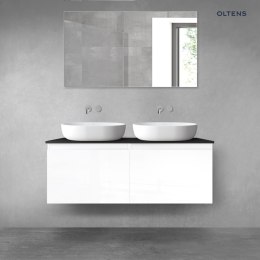 Vernal Oltens Vernal zestaw mebli łazienkowych 120 cm z blatem czarny mat/biały połysk 68246000