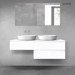 Vernal Oltens Vernal zestaw mebli łazienkowych 140 cm z blatem biały połysk 68324000