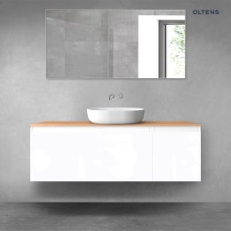 Vernal Oltens Vernal zestaw mebli łazienkowych 140 cm z blatem biały połysk/dąb 68315000