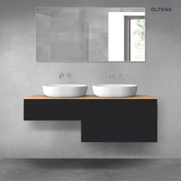 Vernal Oltens Vernal zestaw mebli łazienkowych 140 cm z blatem czarny mat/dąb 68305300