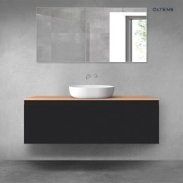 Vernal Oltens Vernal zestaw mebli łazienkowych 140 cm z blatem czarny mat/dąb 68315300