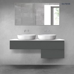 Vernal Oltens Vernal zestaw mebli łazienkowych 140 cm z blatem grafit mat/biały połysk 68290400