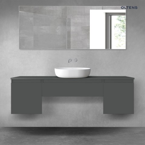 Vernal Oltens Vernal zestaw mebli łazienkowych 160 cm z blatem grafit mat 68387400 Vernal Oltens Vernal zestaw mebli łazienkowych 160 cm z blatem grafit mat 68387400
