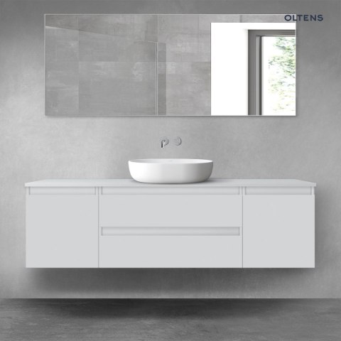 Vernal Oltens Vernal zestaw mebli łazienkowych 160 cm z blatem szary mat 68378700 Vernal Oltens Vernal zestaw mebli łazienkowych 160 cm z blatem szary mat 68378700