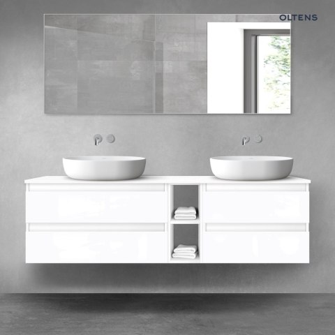 Vernal Oltens Vernal szafka 20 cm wisząca biały połysk 60021000 Vernal Oltens Vernal szafka 20 cm wisząca biały połysk 60021000