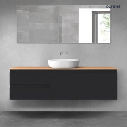 Vernal Oltens Vernal zestaw mebli łazienkowych 160 cm z blatem czarny mat/dąb 68411300