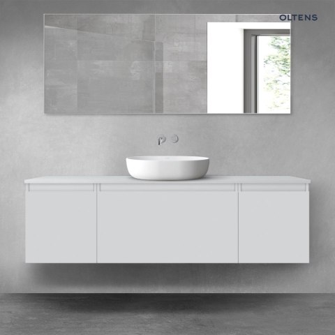 Vernal Oltens Vernal zestaw mebli łazienkowych 160 cm z blatem szary mat 68476700 Vernal Oltens Vernal zestaw mebli łazienkowych 160 cm z blatem szary mat 68476700