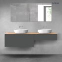 Vernal Oltens Vernal zestaw mebli łazienkowych 180 cm z blatem grafit mat/dąb 68566400