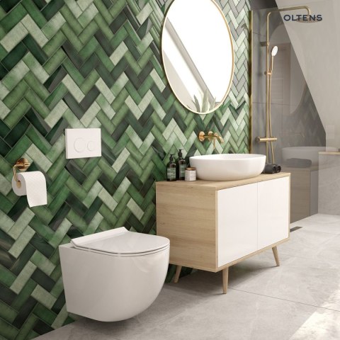 Hamnes Oltens Hamnes miska WC wisząca PureRim z powłoką SmartClean biała 42513000 Hamnes Oltens Hamnes miska WC wisząca PureRim z powłoką SmartClean biała 42513000