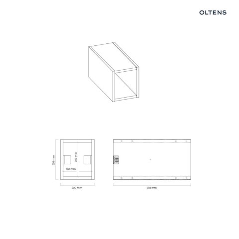Vernal Oltens Vernal szafka 20 cm wisząca szary mat 60020700 Vernal Oltens Vernal szafka 20 cm wisząca szary mat 60020700