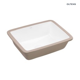 Drammen Oltens Drammen umywalka 48x36,5 cm podblatowa z powłoką SmartClean prostokątna biała 40606000