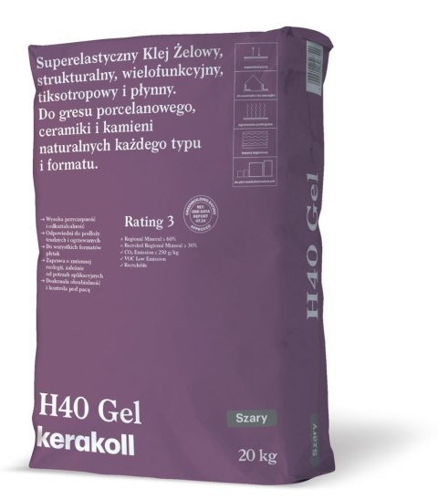 F KERAKOLL H40® Gel Szary 20 kg F KERAKOLL H40® Gel Szary 20 kg