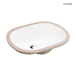 Gapa Oltens Gapa umywalka 56x41 cm podblatowa z powłoką SmartClean owalna biała 40604000