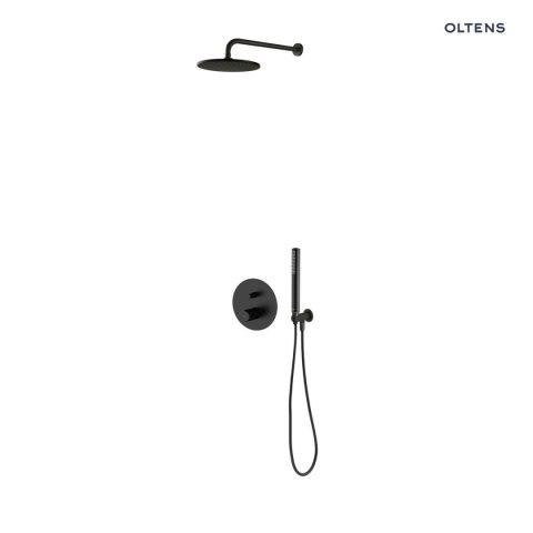 Hamnes Zestaw Oltens Hamnes bateria podtynkowa z deszczownicą 22 cm Atran i kompletem prysznicowym Ume czarny mat 36615300 Hamnes Zestaw Oltens Hamnes bateria podtynkowa z deszczownicą 22 cm Atran i kompletem prysznicowym Ume czarny mat 36615300