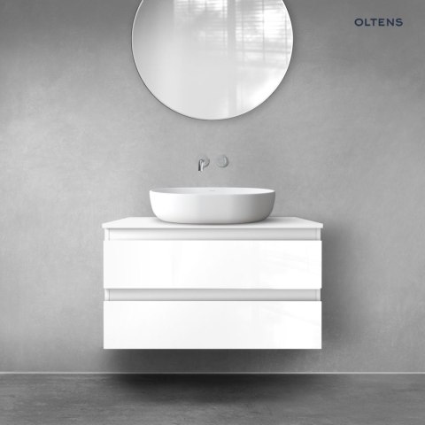 Vernal Oltens Vernal szafka 80 cm podumywalkowa wisząca biały połysk 60003000 Vernal Oltens Vernal szafka 80 cm podumywalkowa wisząca biały połysk 60003000