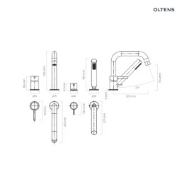 Molle Oltens Molle bateria wannowo-prysznicowa 4-otworowa złoto szczotkowane 34200810