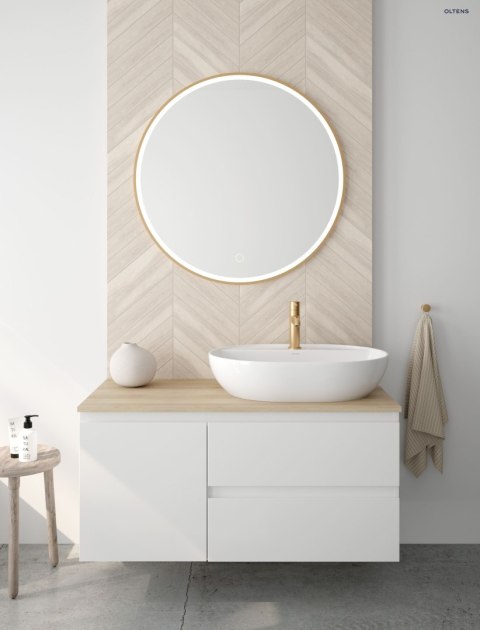 Molle Oltens Molle Slim bateria umywalkowa stojąca złoto szczotkowane 32203810