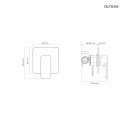 Hadsel Oltens Hadsel bateria prysznicowa podtynkowa komplet grafit 33106400