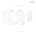 Flamma (e) Oltens Flamma (e) grzejnik elektryczny 88x50 czarny mat 55113300