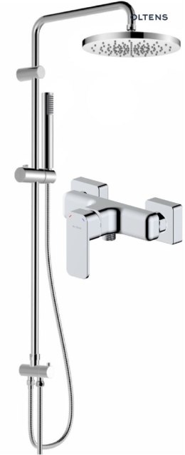 Hadsel Oltens Hadsel zestaw prysznicowy z baterią prysznicową ścienną chrom 36055100