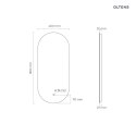 Nordlis Oltens Nordlis lustro 40x90 cm owalne z oświetleniem LED i systemem Klarglas 64113000