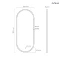 Nordlis Oltens Nordlis lustro 50x120 cm owalne z oświetleniem LED i systemem Klarglas 64104300