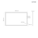 Nordlis Oltens Nordlis lustro 60x100 cm prostokątne z oświetleniem LED i systemem Klarglas 64106800