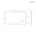 Nordlis Oltens Nordlis lustro 60x100 cm prostokątne z oświetleniem od tyłu z matą grzewczą czarny 64111300