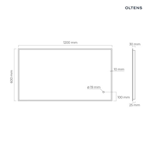 Nordlis Oltens Nordlis lustro 60x120 cm prostokątne z oświetleniem LED i systemem Klarglas 64112800 Nordlis Oltens Nordlis lustro 60x120 cm prostokątne z oświetleniem LED i systemem Klarglas 64112800