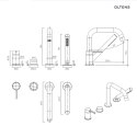 Rann Oltens Rann bateria wannowo-prysznicowa 4 otworowa nawannowa chrom 34205100