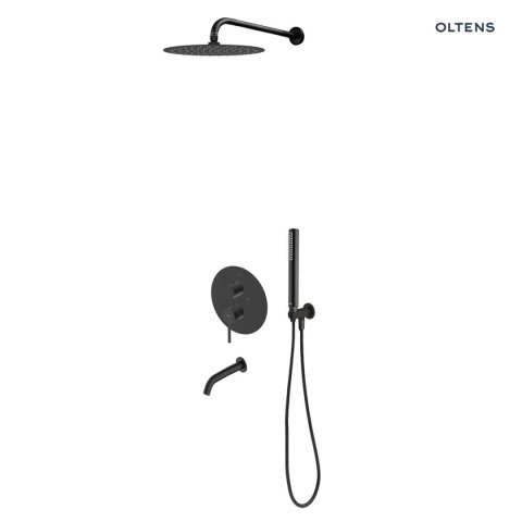 Rann Zestaw Oltens Rann zestaw wannowo-prysznicowy podtynkowy czarny mat 36633300