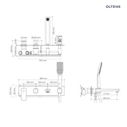Hadsel Oltens Hadsel bateria wannowo-prysznicowa podtynkowa 4-otworowa chrom 34109100