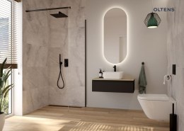 Hadsel Zestaw Oltens Hadsel miska wisząca PureRim z powłoką SmartClean z deską wolnoopadającą twardą biała 42540000