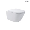 Hadsel Zestaw Oltens Hadsel miska wisząca PureRim z powłoką SmartClean z deską wolnoopadającą twardą biała 42540000