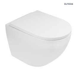 Hamnes Stille Zestaw Oltens Hamnes Stille miska WC wisząca PureRim z deską wolnoopadającą biały 42023000
