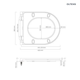 Jog Kort Oltens Jog Kort Ovan Slim deska sedesowa wolnoopadająca biała 45114000