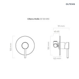 Molle Oltens Molle bateria prysznicowa podtynkowa kompletna złoto szczotkowane 33100810