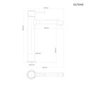 Molle Slim Oltens Molle Slim bateria umywalkowa stojąca wysoka czarny mat 32403300