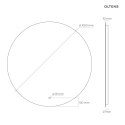 Nordlis Oltens Nordlis lustro 100 cm okrągłe z oświetleniem LED i systemem Klarglas 64110000