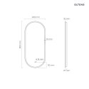 Nordlis Oltens Nordlis lustro 40x90 cm owalne z oświetleniem LED i systemem Klarglas 64103000