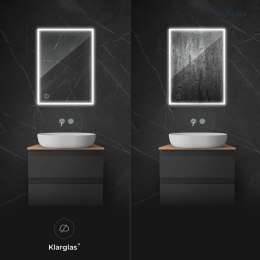 Nordlis Oltens Nordlis lustro 60x80 cm prostokątne z oświetleniem LED i systemem Klarglas 64105000
