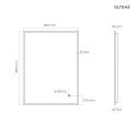Nordlis Oltens Nordlis lustro 60x80 cm prostokątne z oświetleniem LED i systemem Klarglas 64105000
