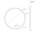 Nordlis Oltens Nordlis lustro 80 cm okrągłe z oświetleniem LED i systemem Klarglas 64101000